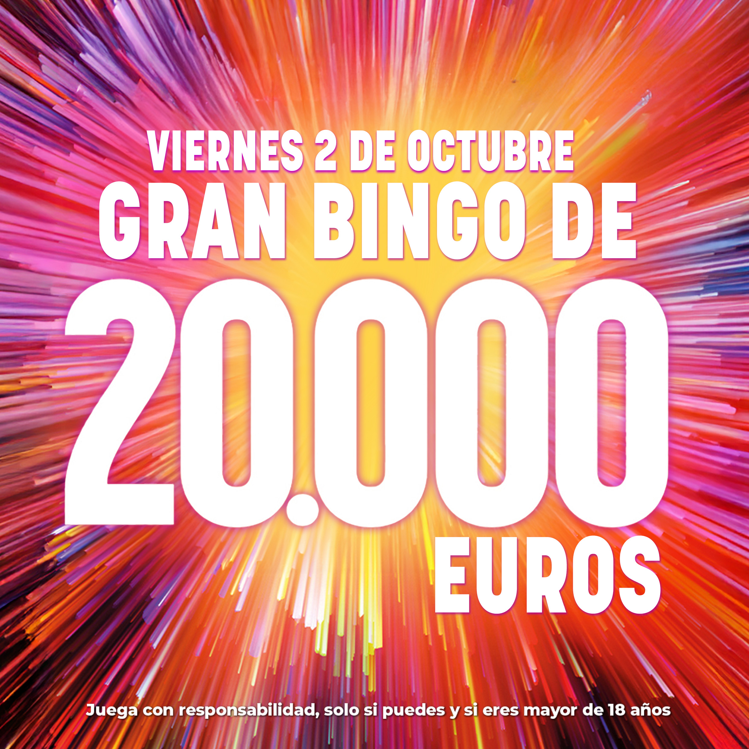 Cartel de partidas especiales de Bingo Las Vegas